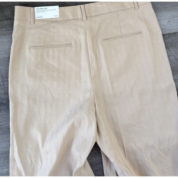 Ann Taylor The Wide Leg High Rise Pants Size 12T 12 Tall Linen Blend NWT - Picture 5 of 7